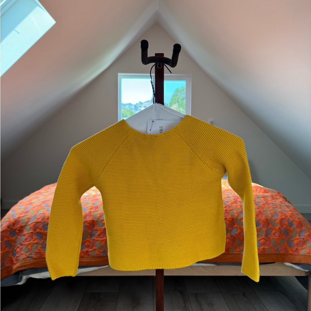 New bright yellow cardigan 3 or  4